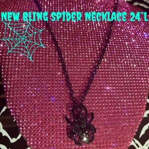 Spooky Sparkle Spider Sexy Witchy Vibes Black Jewelry goth emo egirl scene alt